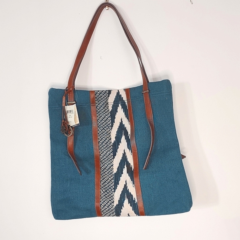 NWT Lucky Brand Aztec Pattern Fabric Tote